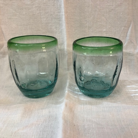 Hand Blown Mexican Bubble Glass - Picture 1 of 5